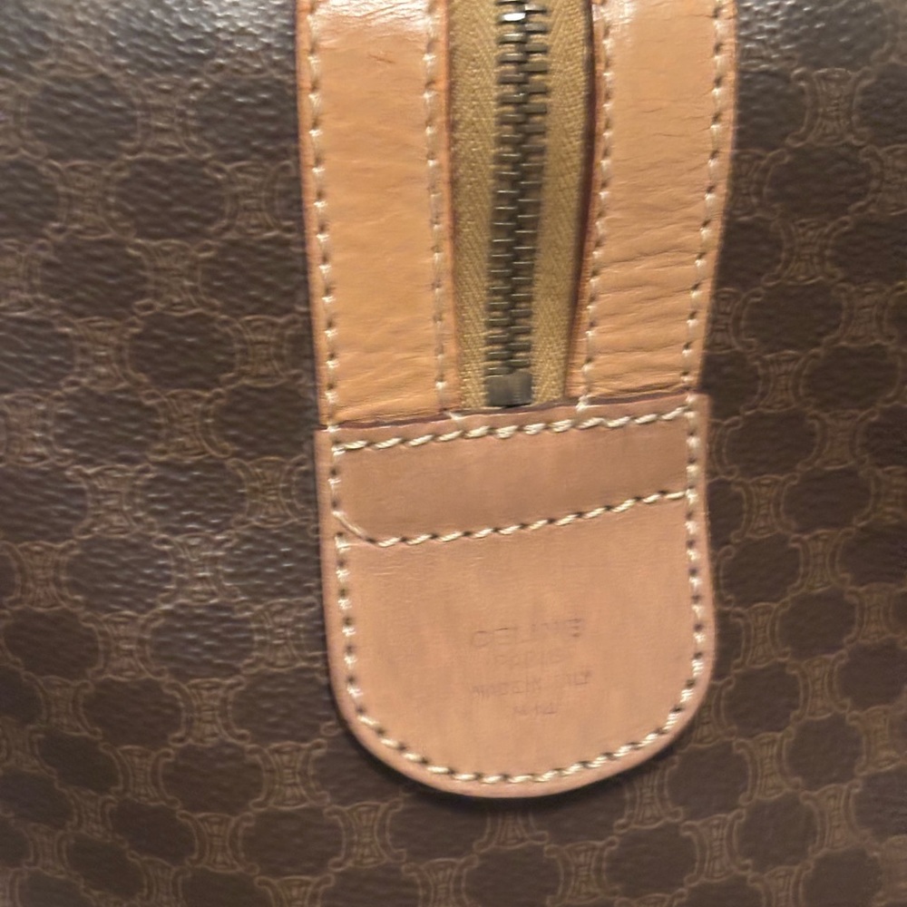 CELINE Paris Triomphe Design Boston Travel Duffle Bag Vintage EUC - Picture 7 of 16